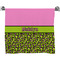 Pink & Lime Green Leopard Bath Towel (Personalized)