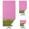 Pink & Lime Green Leopard Bath Towel Sets - 3-piece - Approval