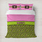 Pink & Lime Green Leopard Bedding Set- Queen Lifestyle - Duvet