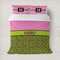 Pink & Lime Green Leopard Duvet Cover Set - Full / Queen (Personalized)