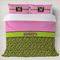 Pink & Lime Green Leopard Bedding Set- King Lifestyle - Duvet