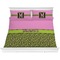 Pink & Lime Green Leopard Bedding Set (King)