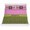 Pink & Lime Green Leopard Comforter Set - King (Personalized)