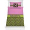 Pink & Lime Green Leopard Bedding Set (Twin)