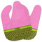 Pink & Lime Green Leopard Bibs - Main New and Old
