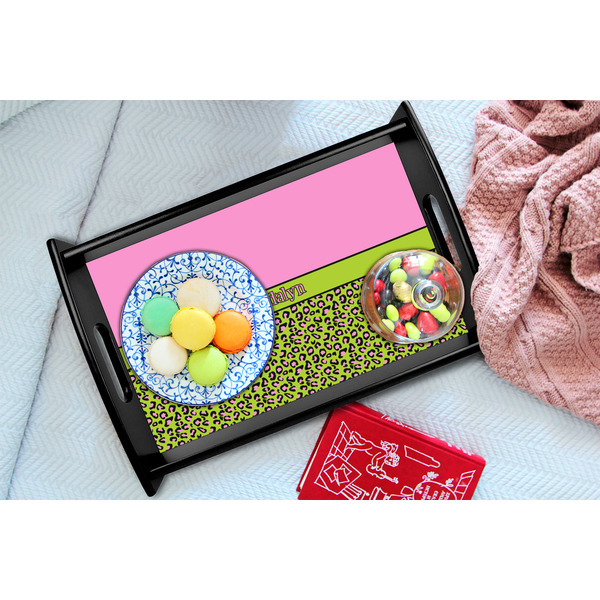 Pink & Lime Green Leopard Black Tray - Lifestyle (UPDATED)