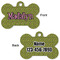 Pink & Lime Green Leopard Bone Shaped Dog ID Tag - Large - Approval