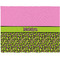 Pink & Lime Green Leopard Woven Fabric Placemat - Twill w/ Name or Text