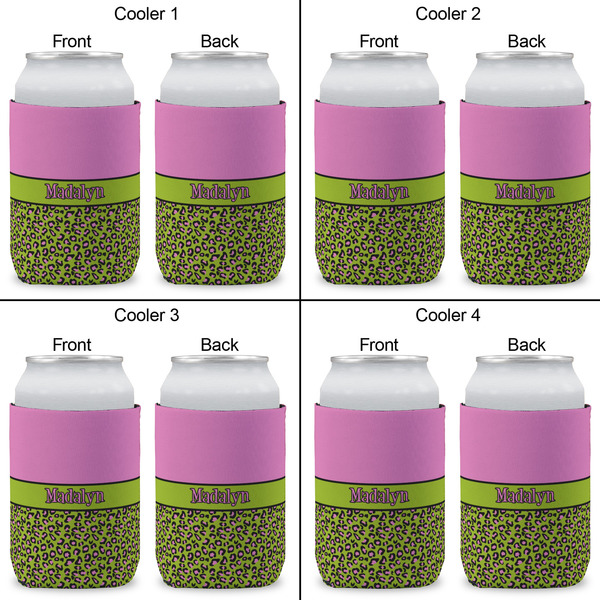 Pink & Lime Green Leopard Can Sleeve (Approval)