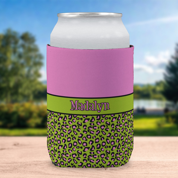 Pink & Lime Green Leopard Can Sleeve - LIFESTYLE (single)