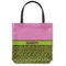 Pink & Lime Green Leopard Canvas Tote Bag - Small - 13"x13" (Personalized)