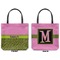 Pink & Lime Green Leopard Canvas Tote - Front and Back