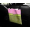 Pink & Lime Green Leopard Car Bag - In Use