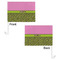 Pink & Lime Green Leopard Car Flag - 11" x 8" - Front & Back View