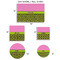 Pink & Lime Green Leopard Car Magnets - SIZE CHART