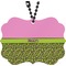 Pink & Lime Green Leopard Rear View Mirror Decor (Personalized)