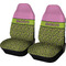 Pink & Lime Green Leopard Car Seat Covers
