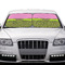 Pink & Lime Green Leopard Car Sun Shades - IN CONTEXT