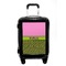 Pink & Lime Green Leopard Carry On Hard Shell Suitcase - Front