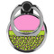Pink & Lime Green Leopard Cell Phone Ring Stand & Holder - Front (Collapsed)