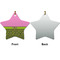Pink & Lime Green Leopard Ceramic Flat Ornament - Star Front & Back (APPROVAL)