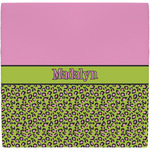 Pink & Lime Green Leopard Ceramic Tile Hot Pad (Personalized)