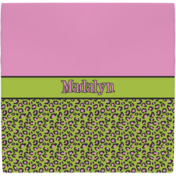 Pink & Lime Green Leopard Ceramic Tile Hot Pad (Personalized)