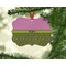 Pink & Lime Green Leopard Christmas Ornament (On Tree)