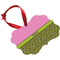 Pink & Lime Green Leopard Christmas Ornament