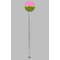 Pink & Lime Green Leopard Clear Plastic 7" Stir Stick - Round - Single Stick