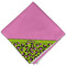 Pink & Lime Green Leopard Cloth Napkins - Personalized Dinner (Folded Four Corners)