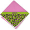 Pink & Lime Green Leopard Cloth Cocktail Napkin - Single w/ Name or Text