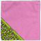 Pink & Lime Green Leopard Cloth Napkins - Personalized Lunch (Single Full Open)