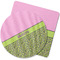 Pink & Lime Green Leopard Coasters Rubber Back - Main