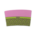 Pink & Lime Green Leopard Coffee Cup Sleeve (Personalized)