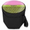 Pink & Lime Green Leopard Collapsible Personalized Cooler & Seat (Closed)