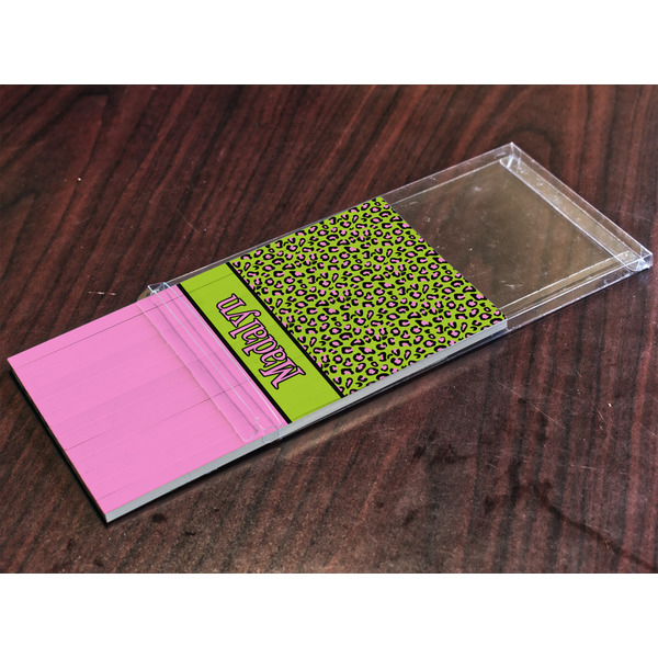 Pink & Lime Green Leopard Colored Pencils - In Package