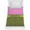 Pink & Lime Green Leopard Comforter - Twin (Personalized)