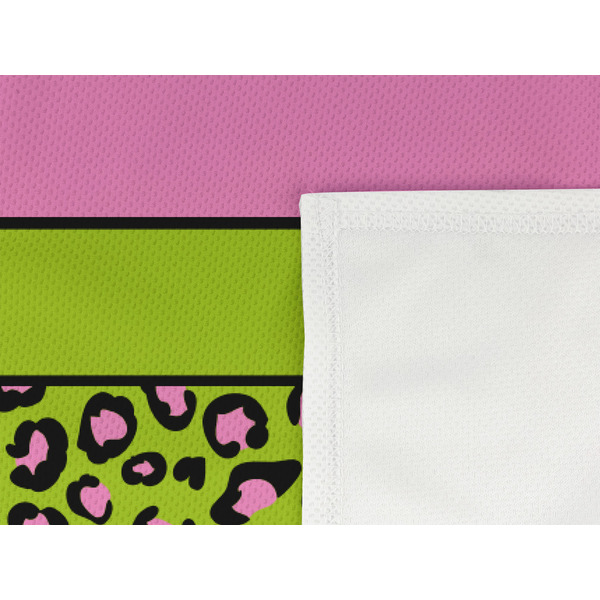 Pink & Lime Green Leopard Cooling Towel- Detail