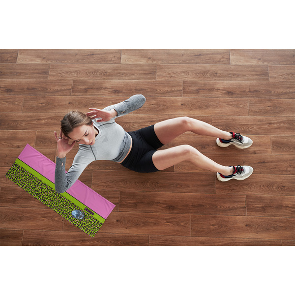 Pink & Lime Green Leopard Cooling Towel- Lifestyle