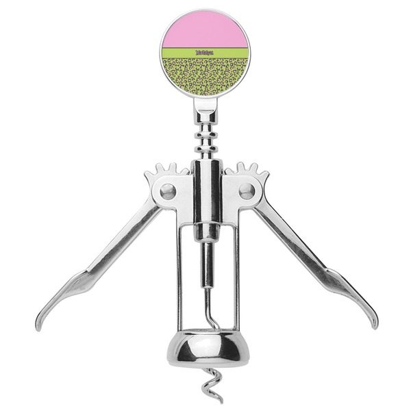 Pink & Lime Green Leopard Corkscrew - Alt