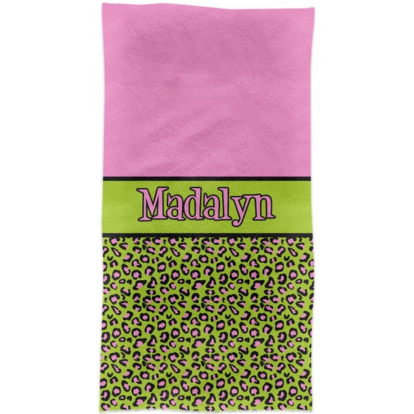 Pink & Lime Green Leopard Crib Comforter/Quilt - Apvl