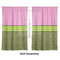 Pink & Lime Green Leopard Curtains Double