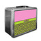 Pink & Lime Green Leopard Custom Lunch Box / Tin