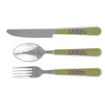 Pink & Lime Green Leopard Cutlery Set (Personalized)