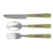 Pink & Lime Green Leopard Cutlery Set - FRONT