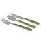 Pink & Lime Green Leopard Cutlery Set - MAIN