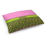 Pink & Lime Green Leopard Dog Bed - Medium w/ Name or Text