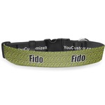 Pink & Lime Green Leopard Deluxe Dog Collar (Personalized)