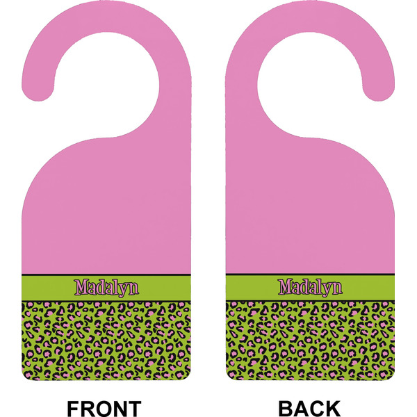 Pink & Lime Green Leopard Door Hanger (Approval)